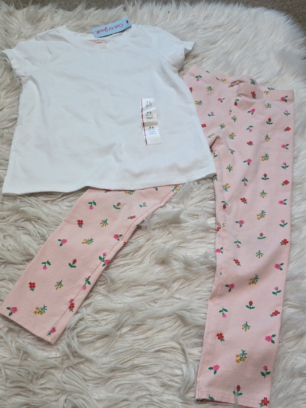 Cat & Jack Shirt/leggings' XS or 4/5 And 5T